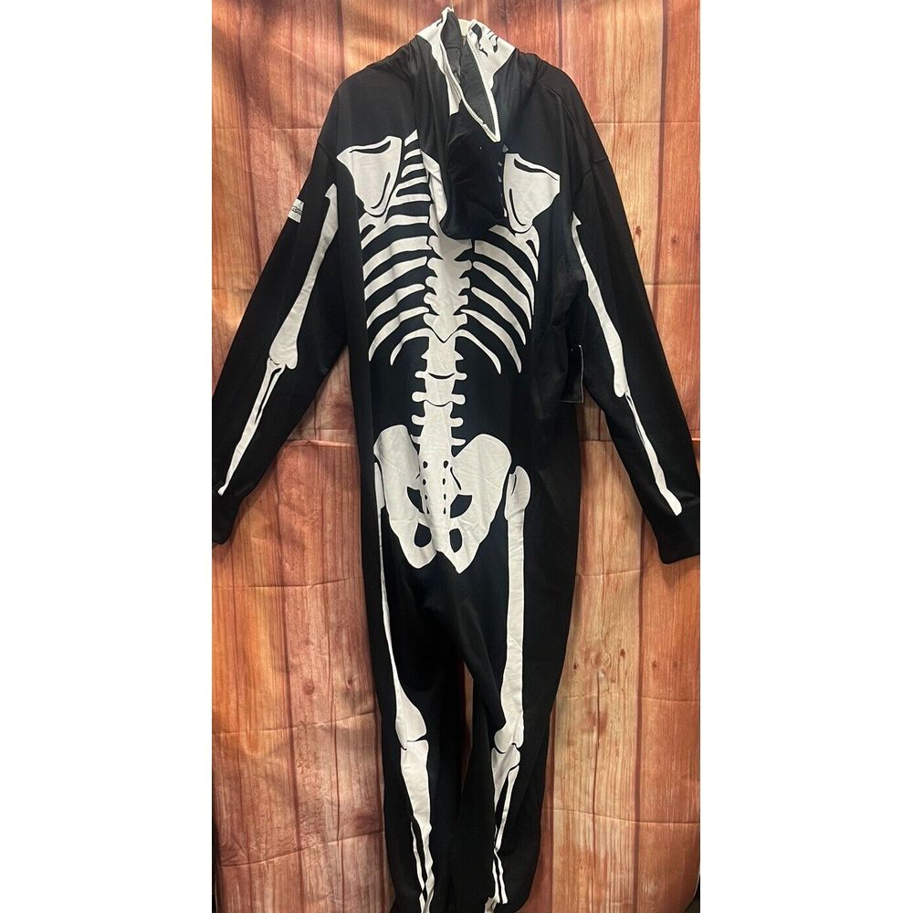 Tipsy Elves Skeleton Costume One Piece Large Zip Up Heavy Warm NWOT